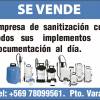 SE VENDE EMPRESA DE SANITIZACIÓN